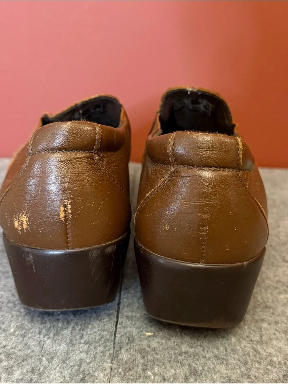 SAS  Brown Leather Slip-On Loafers